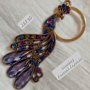 STUNNING PEACOCK KEYCHAIN